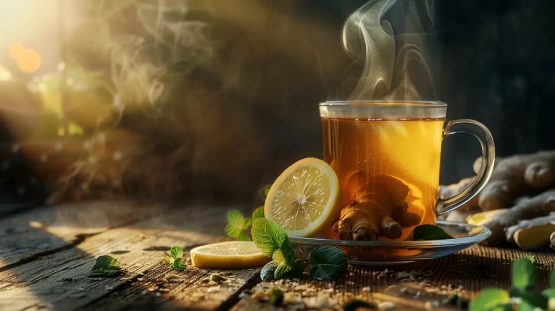 Rozgrzewająca herbata z imbirem i cytryną - przepis